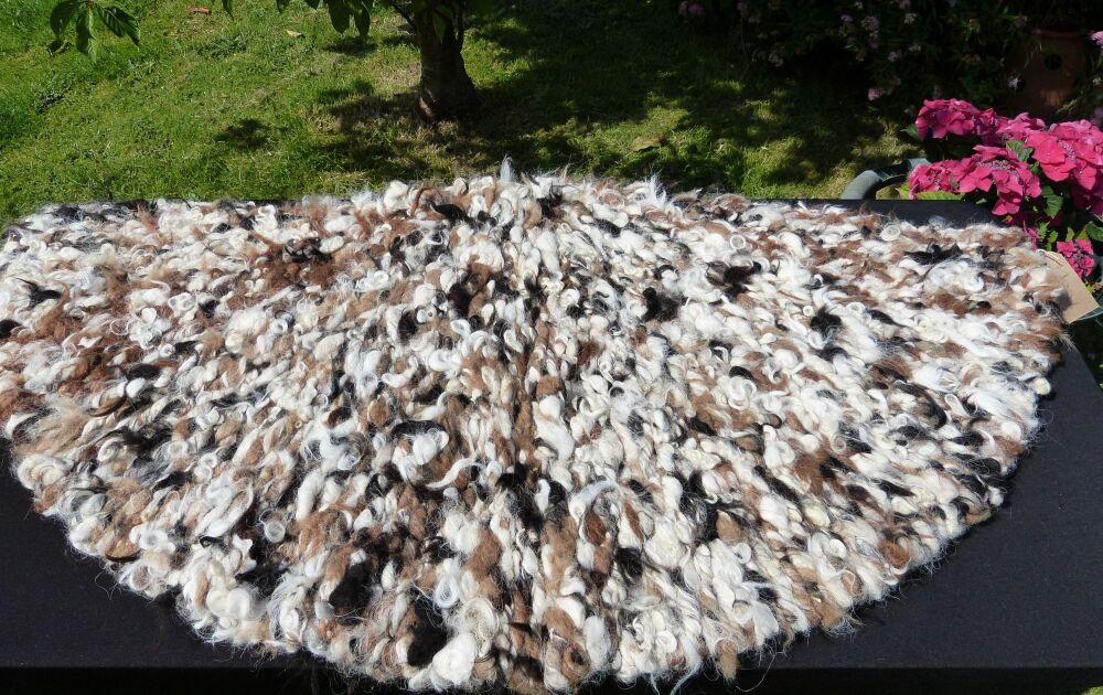 Half circle rug Alpaca mix