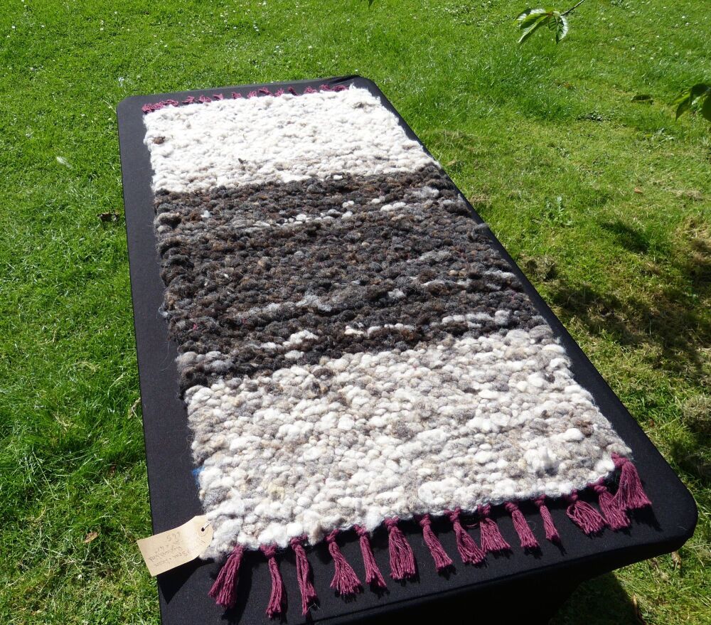 hand made woven wool rug