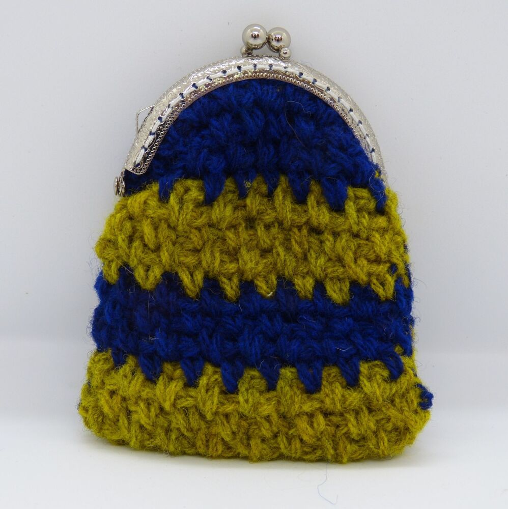 Coin Purse, Pure wool crocheted