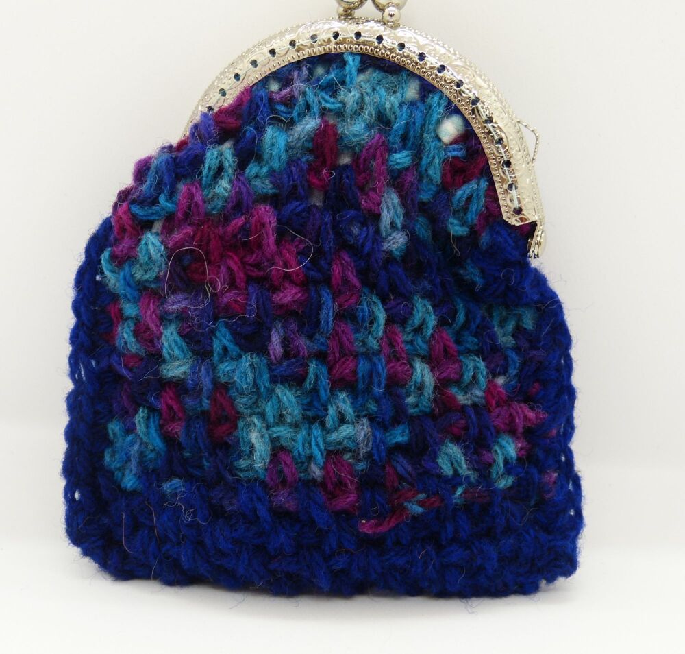 Coin Purse, Pure wool crocheted