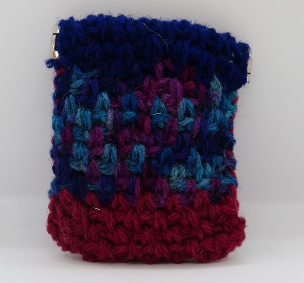 Coin Purse, Pure wool crocheted