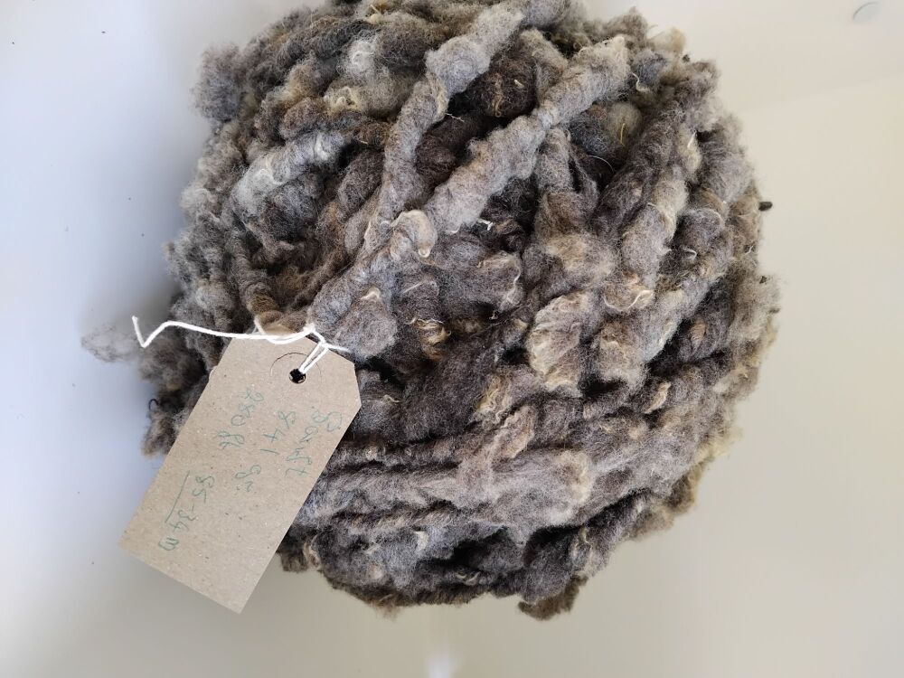 Coloured Ryeland wool. Swift