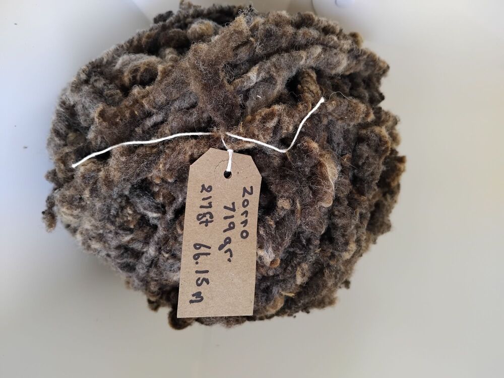 Coloured Ryeland wool. Zorro