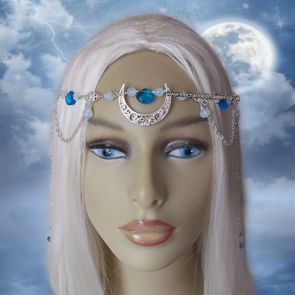 Blue Moon Pagan Wiccan Goddess Headpiece