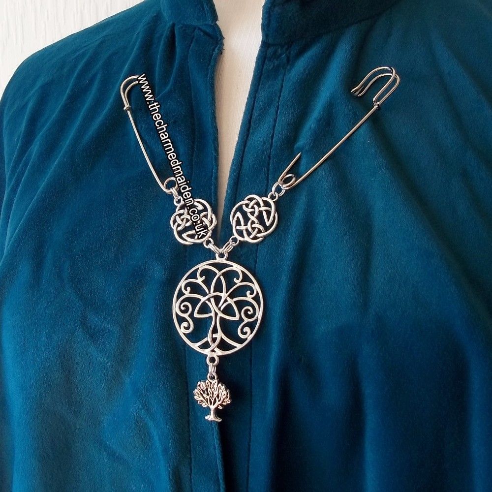 Celtic Pagan Wiccan Tree of Life Cloak Fastener