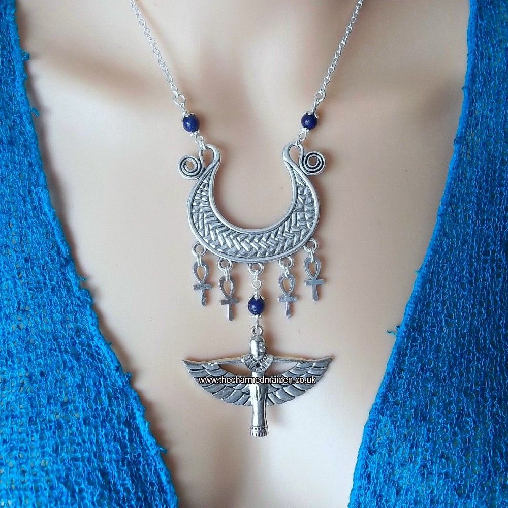 Egyptian Goddess & Lapis Lazuli Necklace