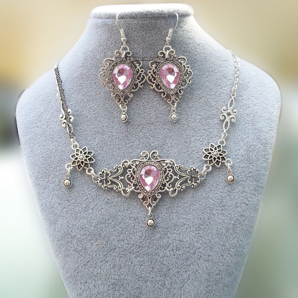 Renaissance Necklace & Earrings, Various Colours
