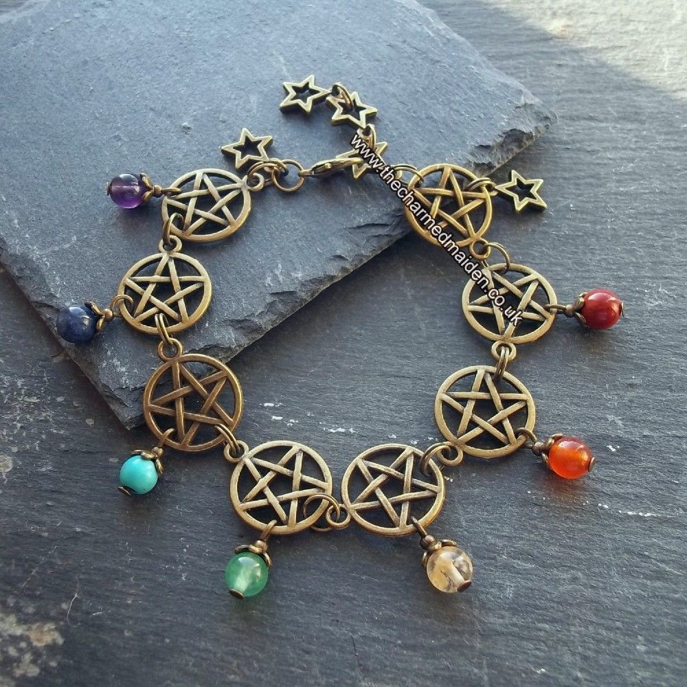 Chakra Pentagram Bracelet