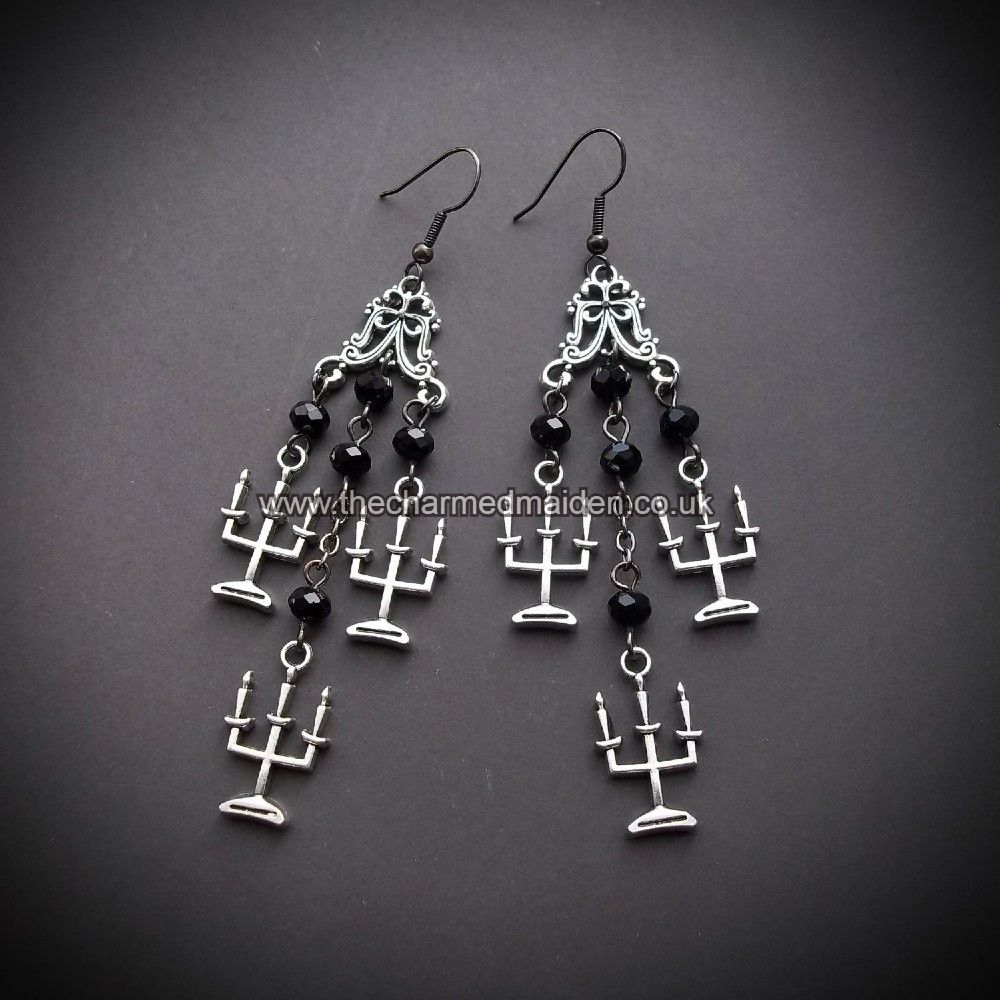 Gothic Candlestick Chandelier Earrings