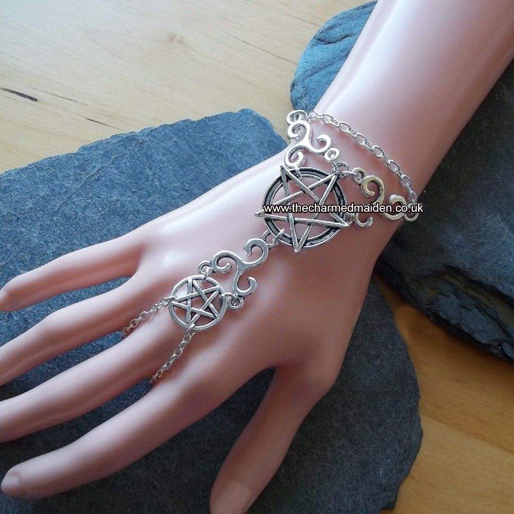Pentagram Triskele Hand Chain