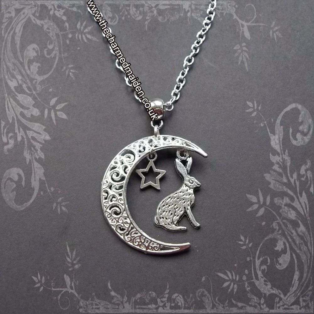 Hare Moon & Star Necklace