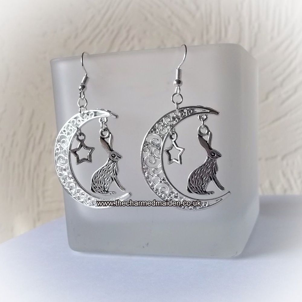Hare Moon & Star Earrings