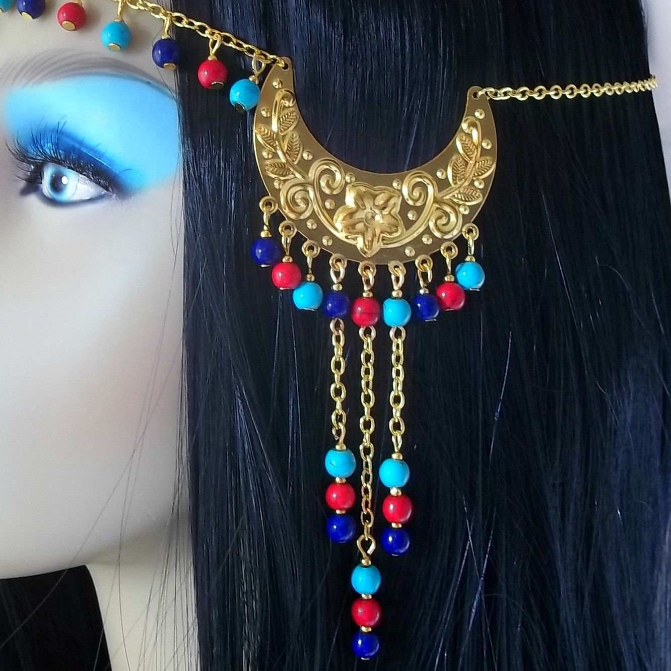 Egyptian Costume Headdresses, Crowns, Necklaces, Bracelets, Earrings, Jewellery, Hand Chains, Ankhs, Belts & Accessories