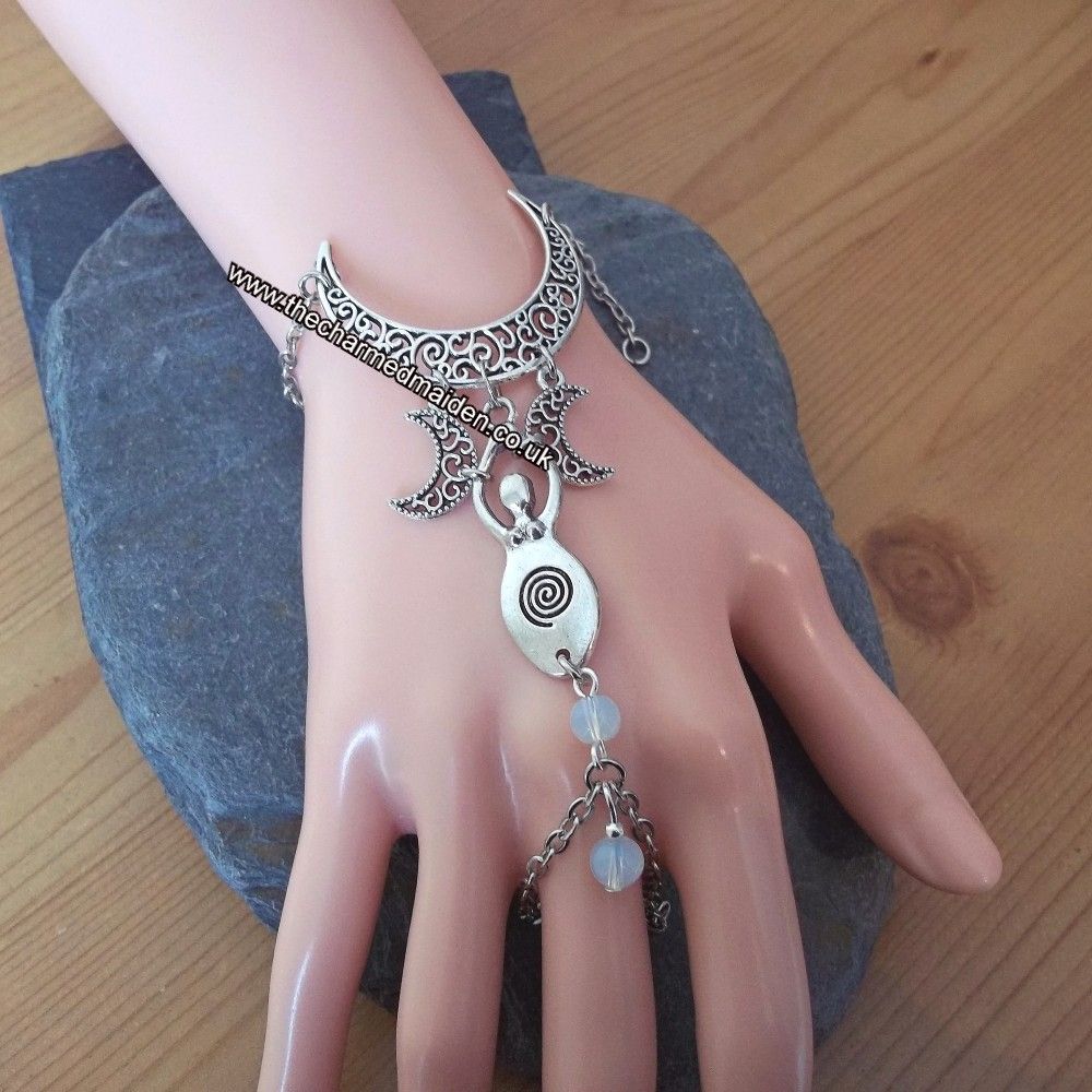 Moon Goddess Opalite Hand Chain