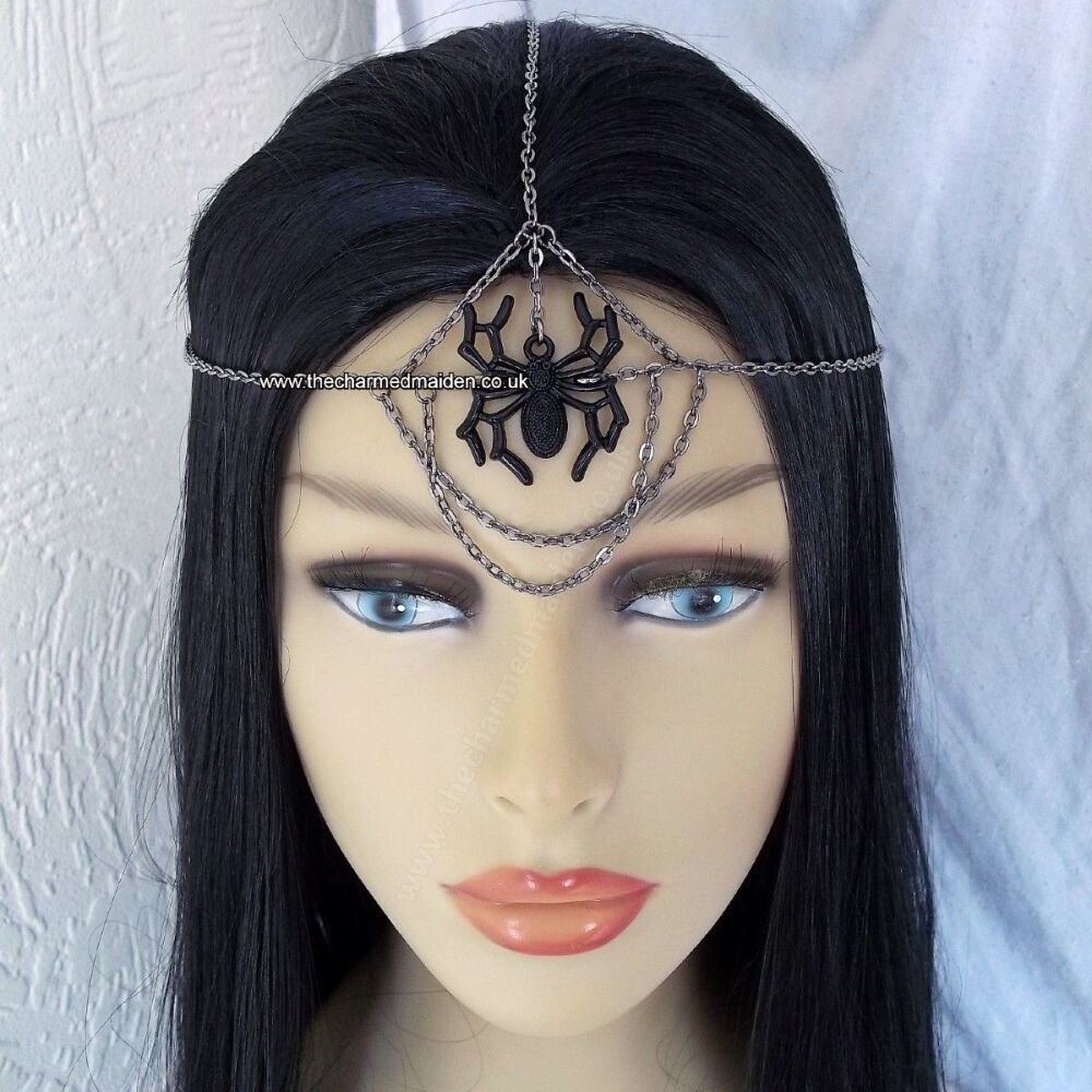 Black Widow Spider Web Headpiece, Various Colours Available