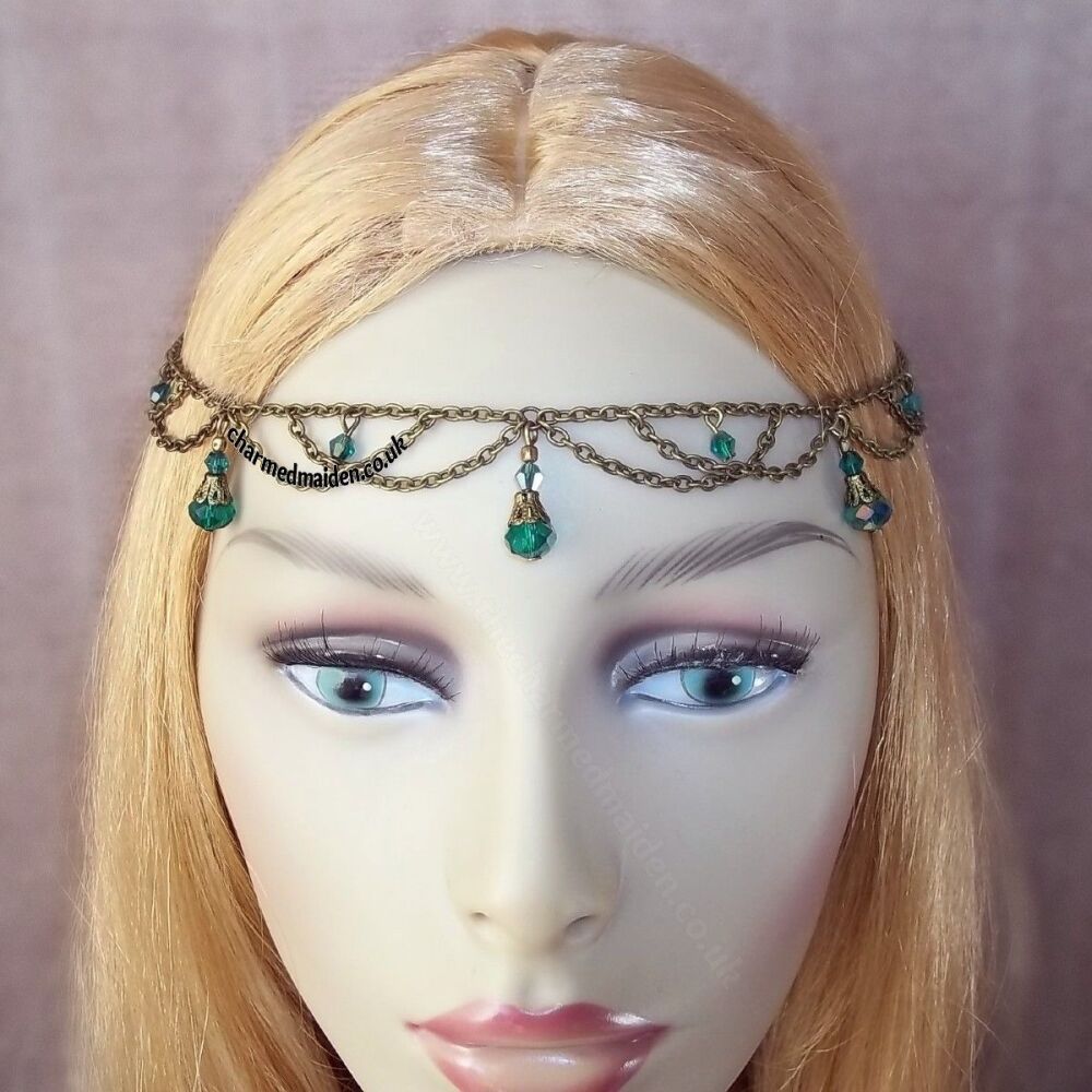 Medieval Renaissance Circlet in Gold, Silver or Bronze, Various Colours