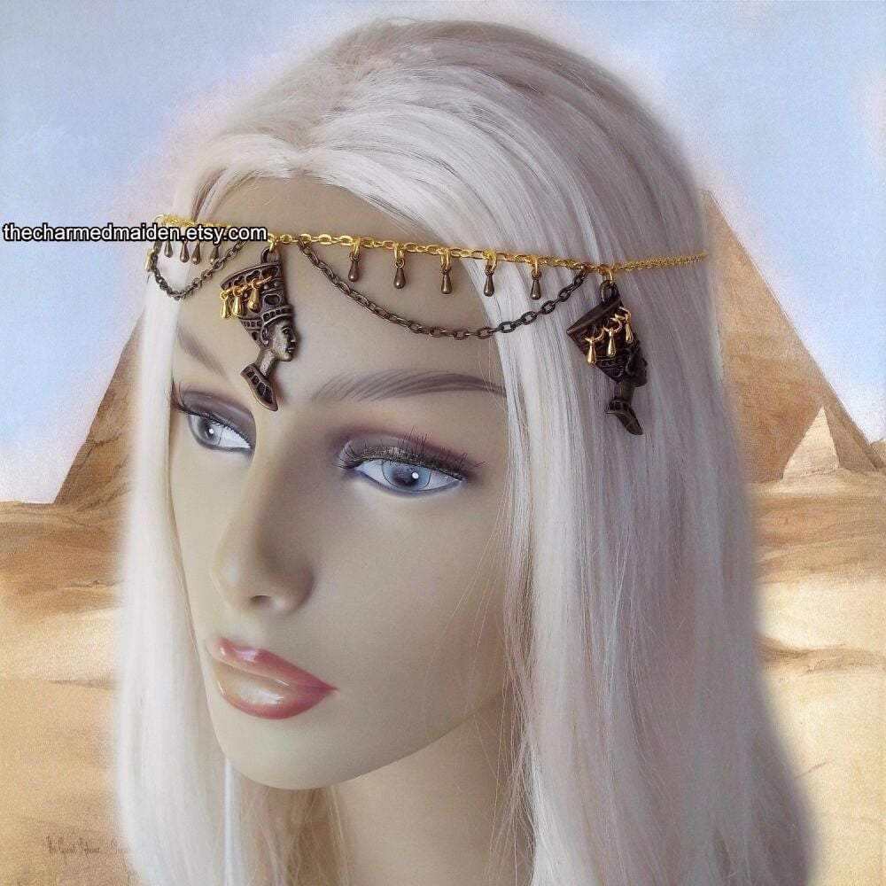 Queen Nefertiti Egyptian Goddess Headdress