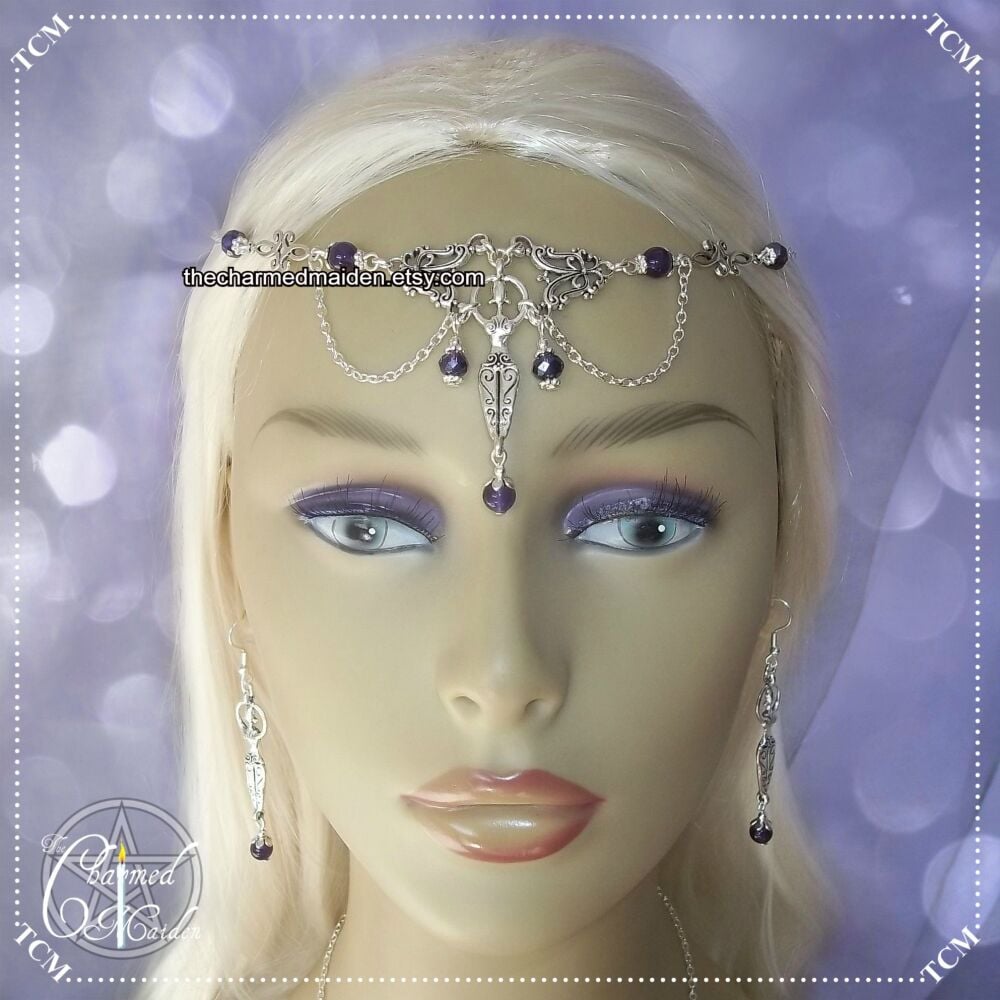 Amethyst Goddess Headpiece