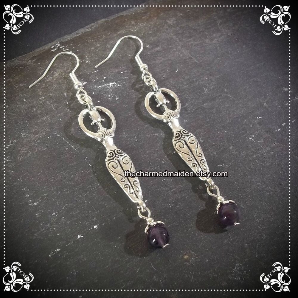 Amethyst Goddess Earrings