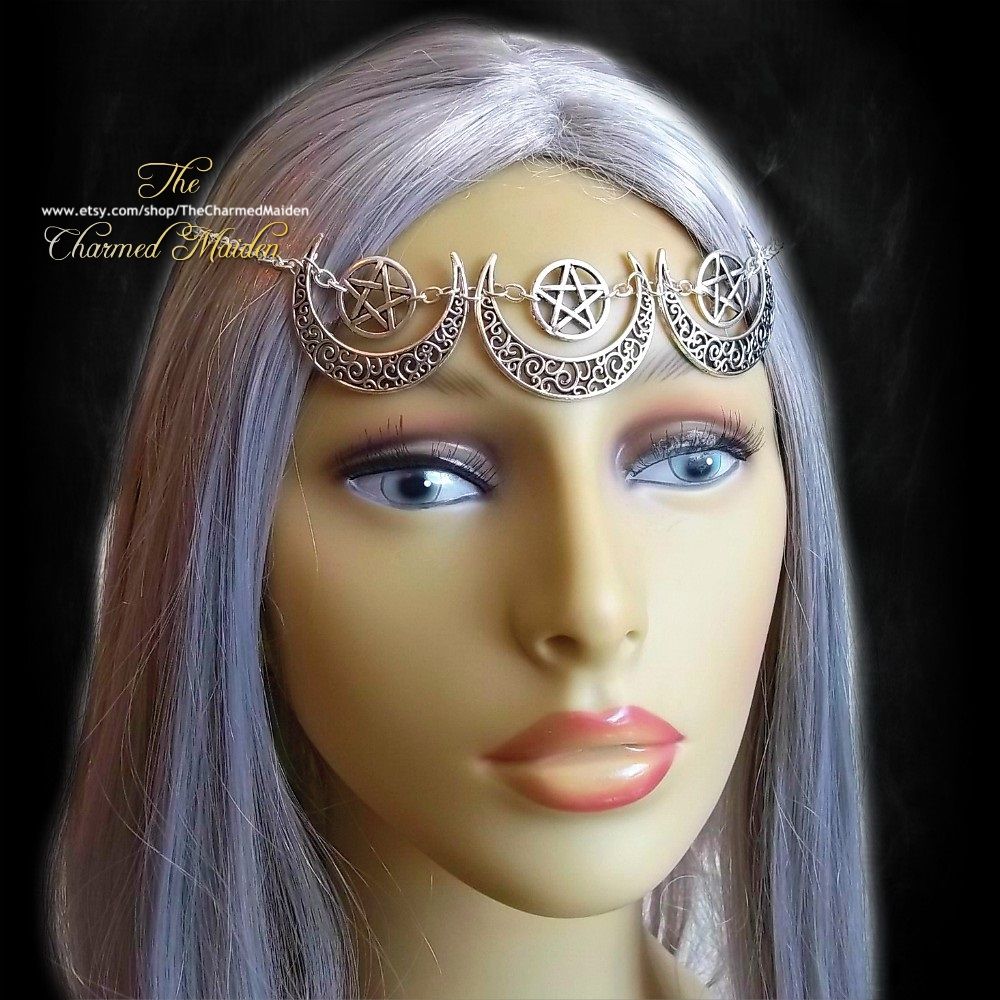 Triple Moon Pentacle Circlet