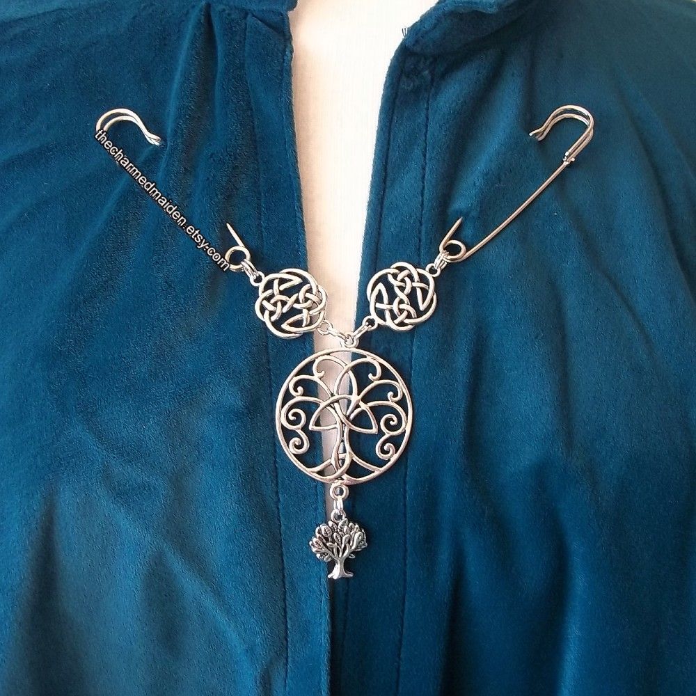 Celtic Pagan Wiccan Tree of Life Cloak Fastener