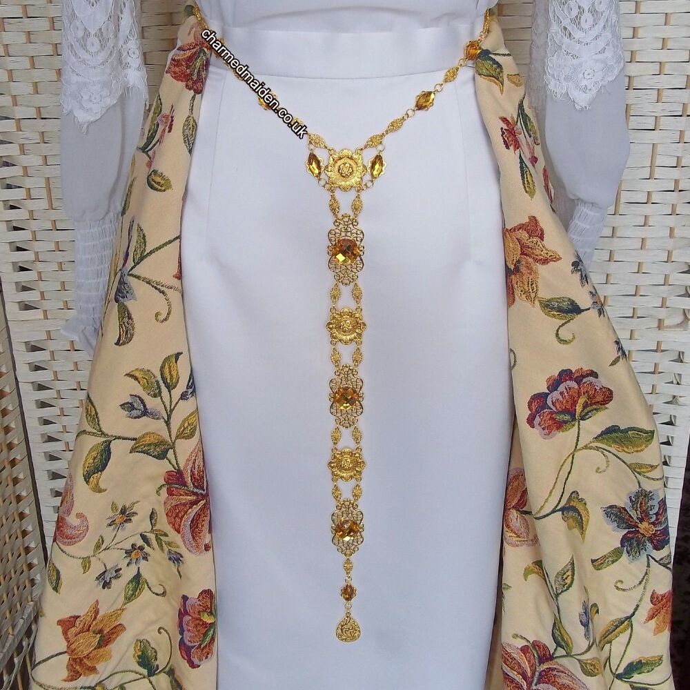 Gold Tudor Rose Girdle Belt