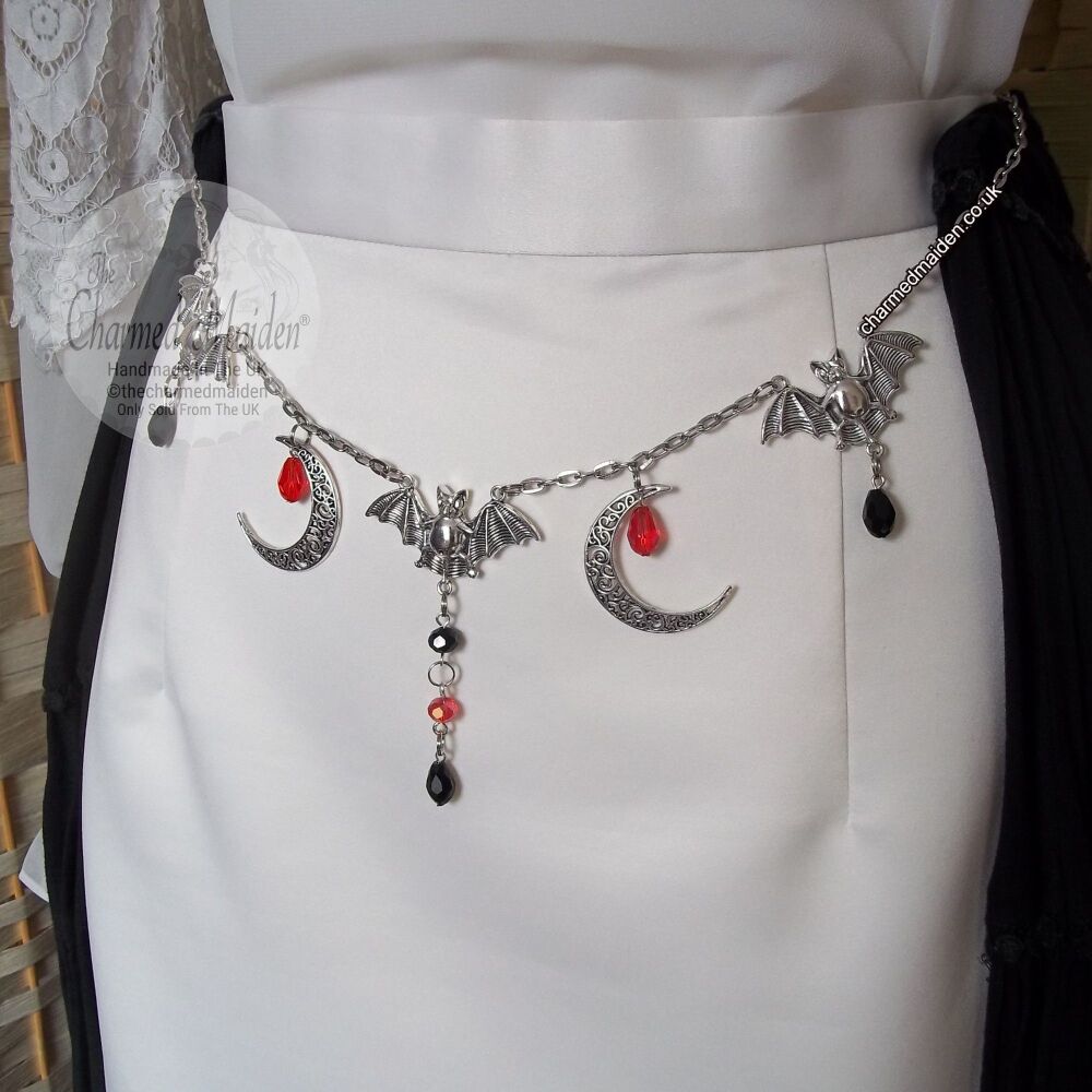 Vampire Bat Goth Chain Belt