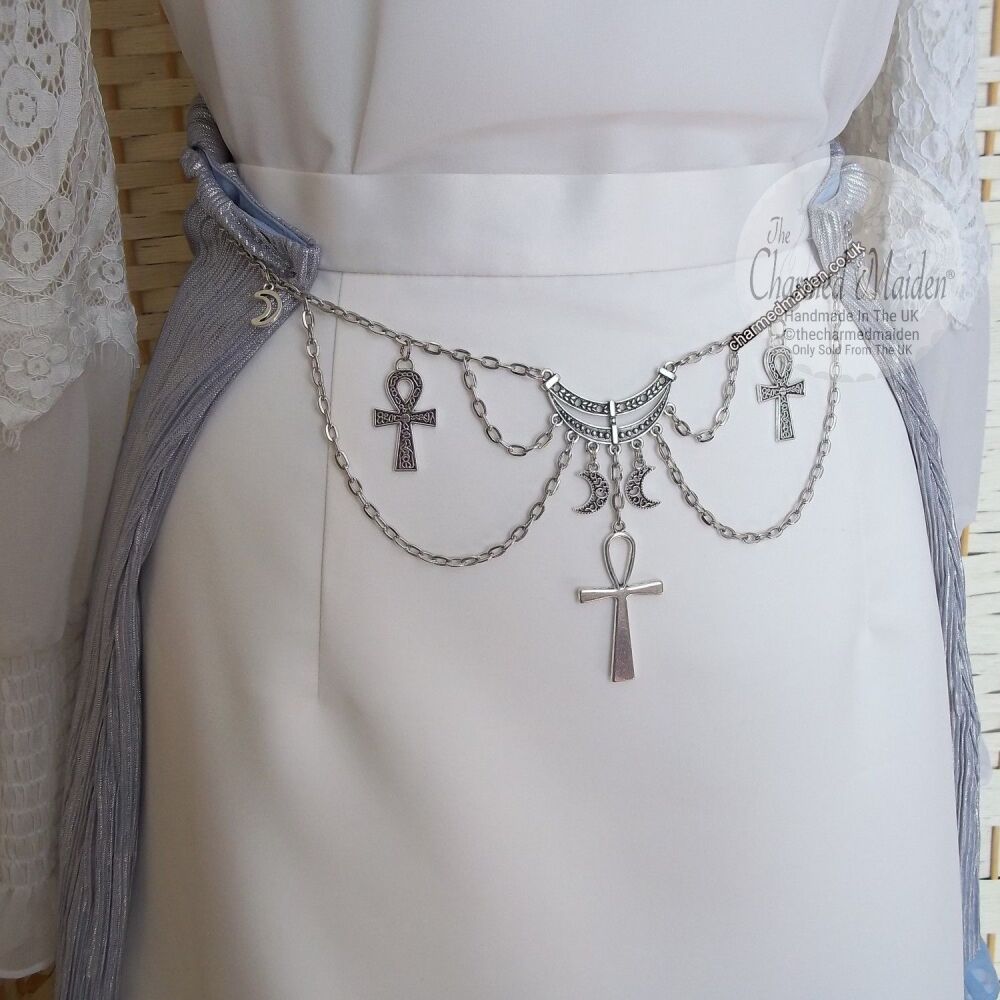 Silver chain belt uk hot sale