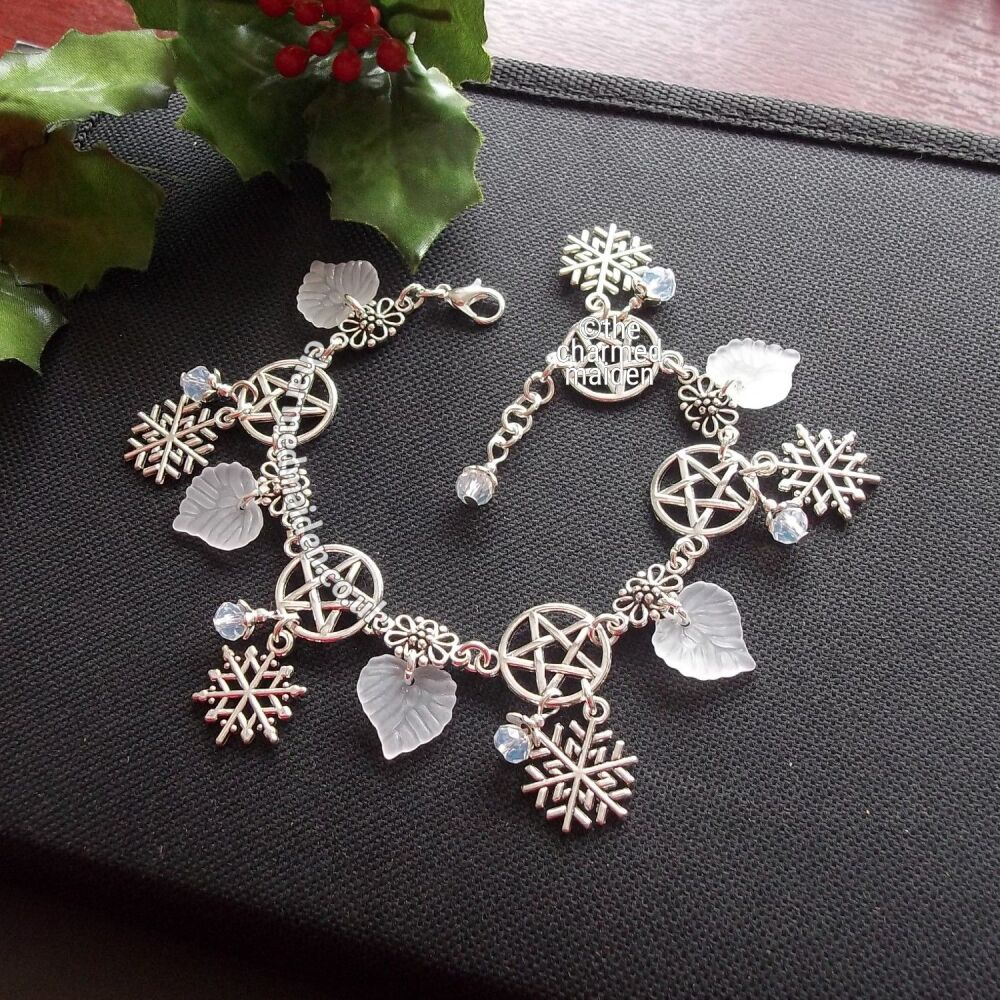 Pagan Wiccan Winter Solstice Opalite Bracelet