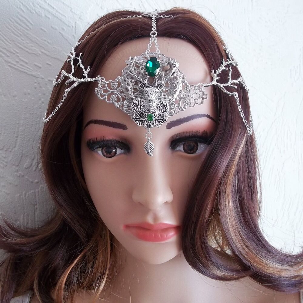 Stag Antler Enchanted Wood Elven Goddess Headdress