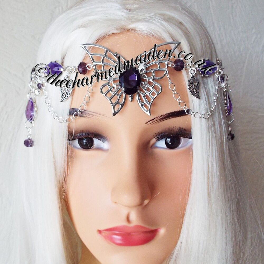 Purple Butterfly Headpiece