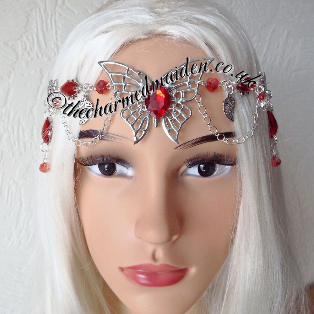 Red Butterfly Headpiece