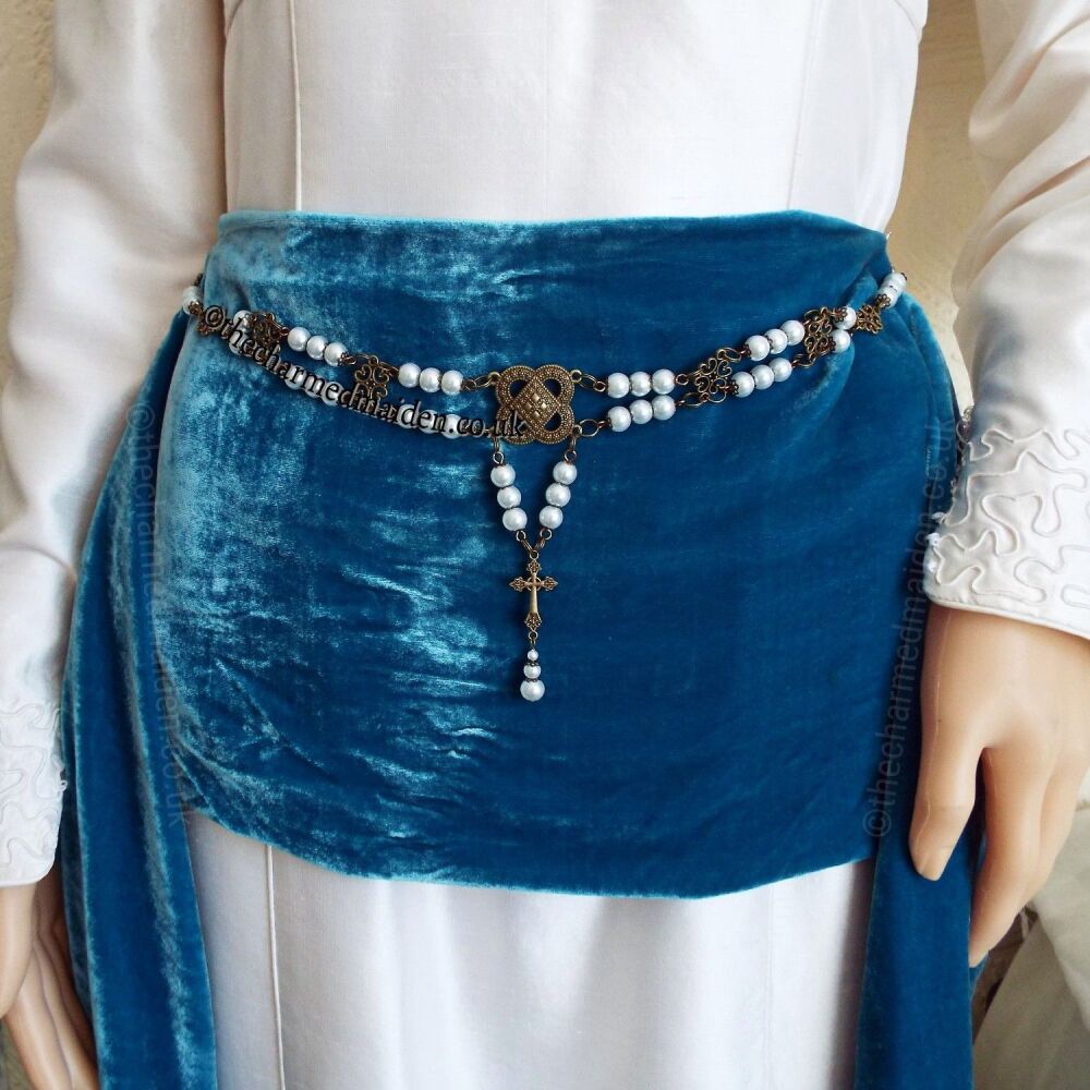 Renaissance Queen Pearl Bronze Girdle