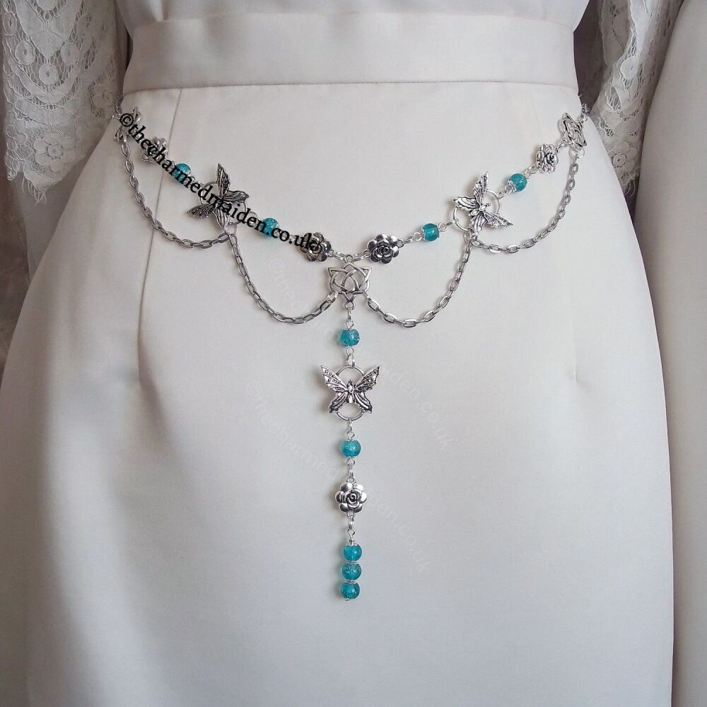 Butterfly Chain Belt, Adjustable, 12 Colours