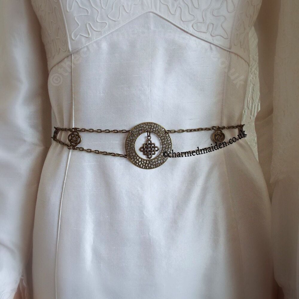 Medieval Celtic Belt, Antique Bronze