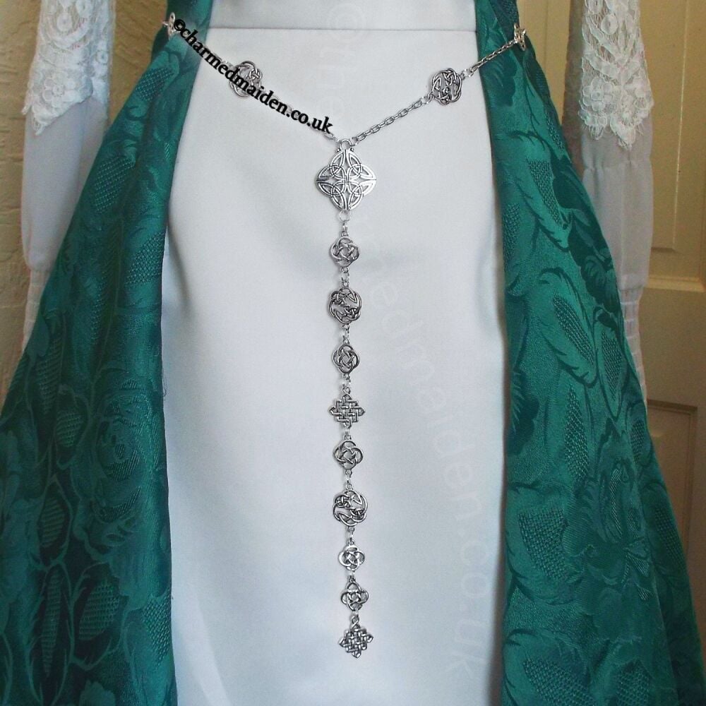 Silver Celtic Shield Girdle Belt