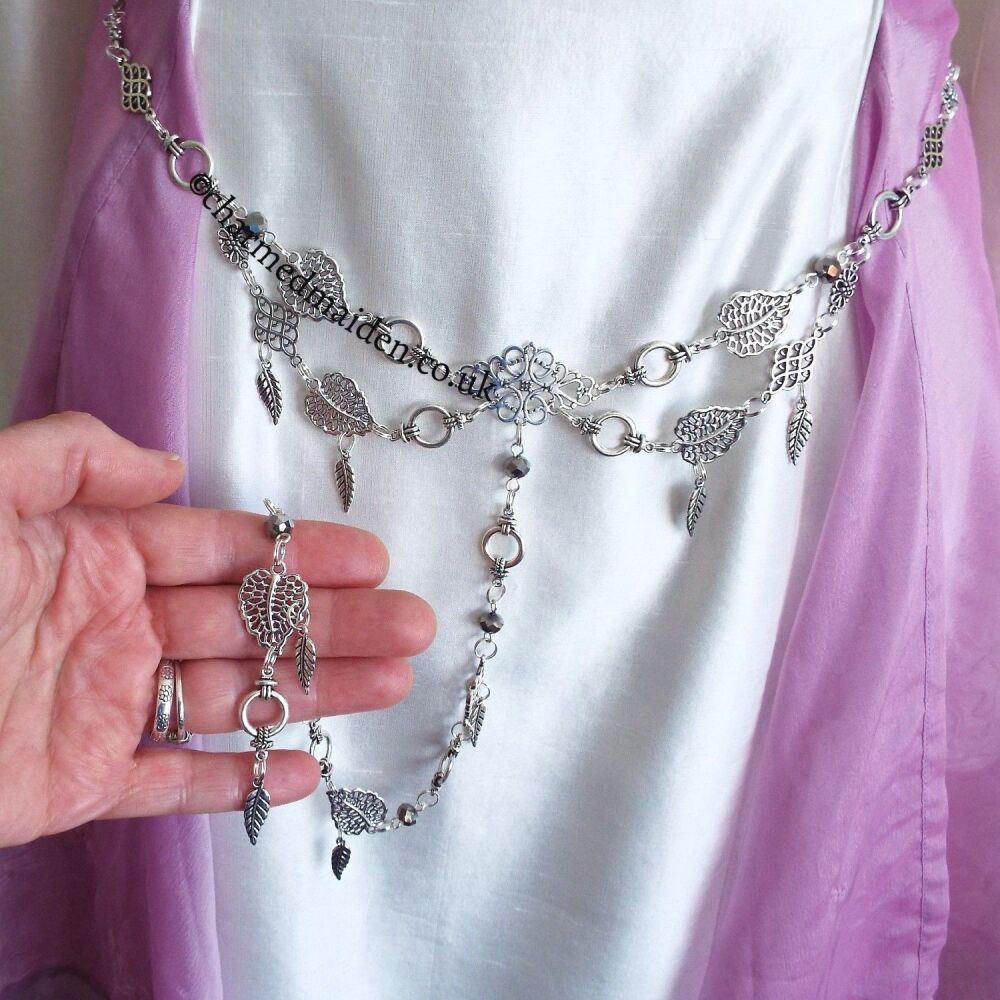 Renaissance Silver Leaves Belt