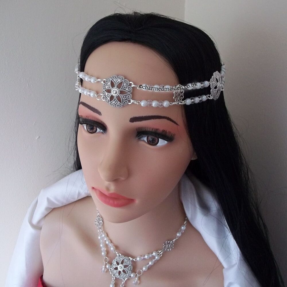 Crystal Pearl Renaissance Circlet