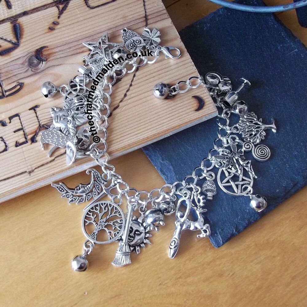 Witch Bells Wiccan Charm Bracelet
