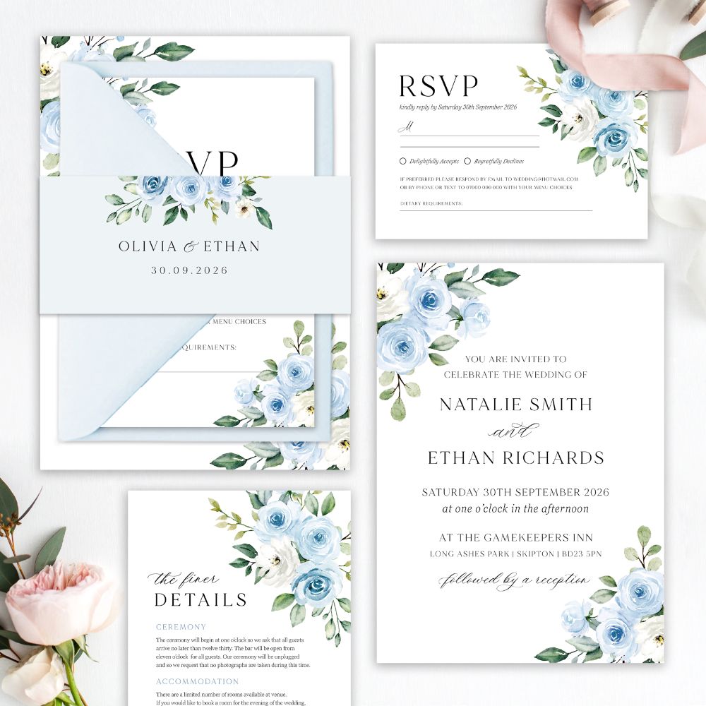 Blue Invitations