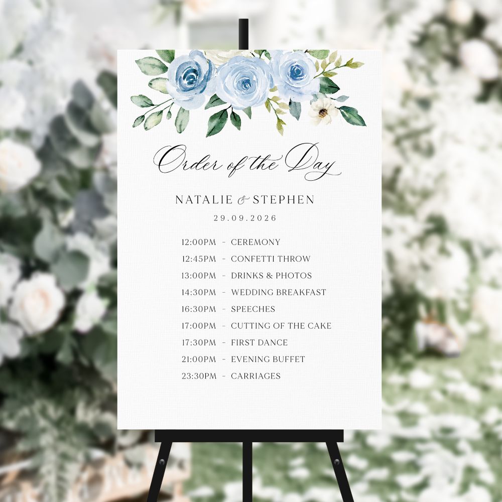 Blue Order of the Day Signs