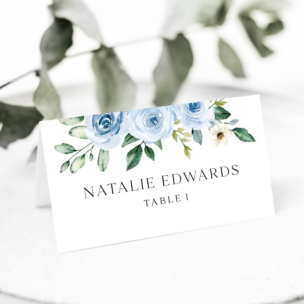 Blue Place Cards