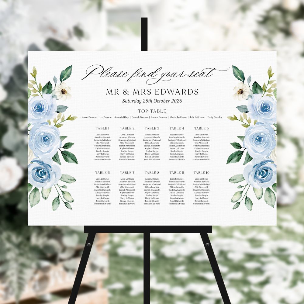 Blue Table Plans