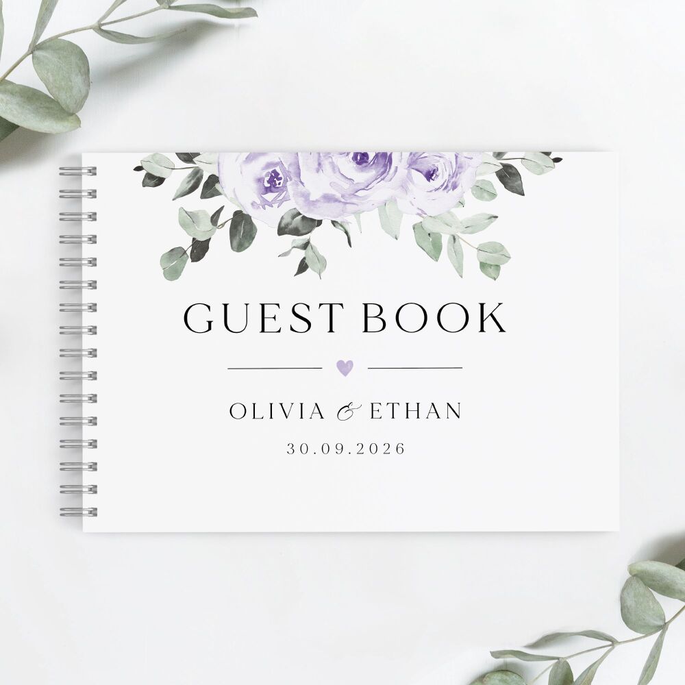 Lilac & Sage Floral Guest Book