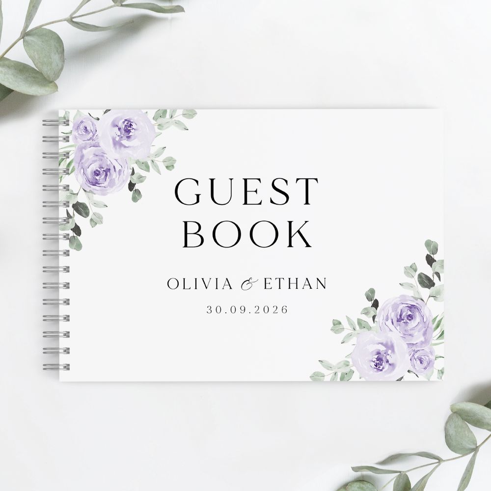 Lilac & Purple Guest Books