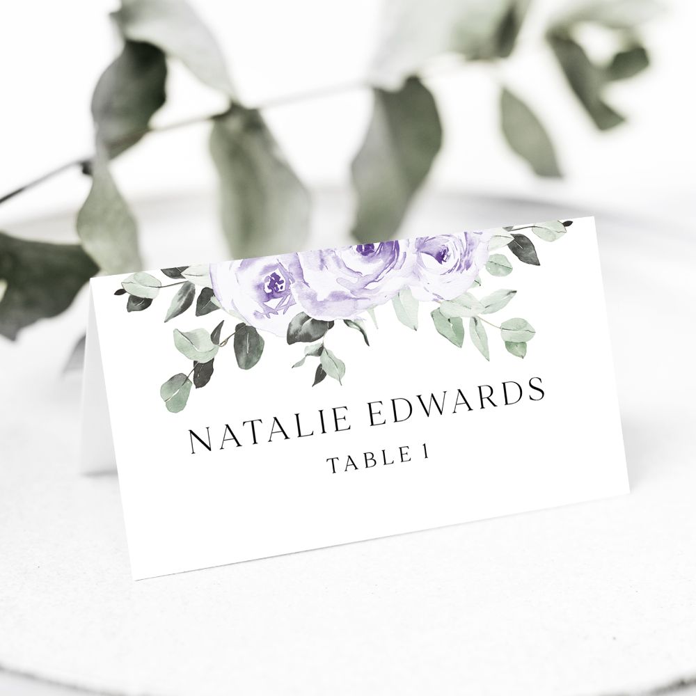 Lilac & Purple Place Cards