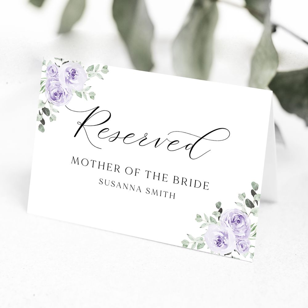 Lilac & Purple Reserved Signs
