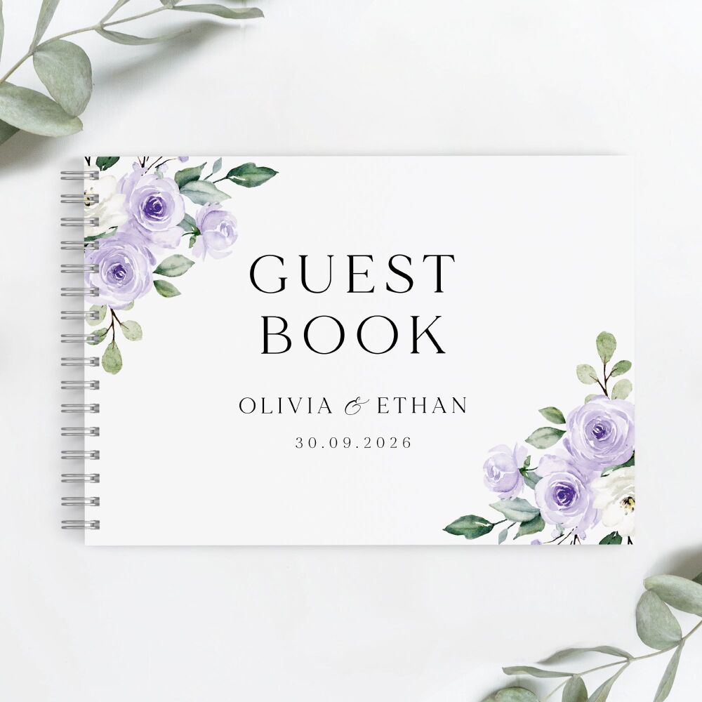 Lilac Roses Guest Book