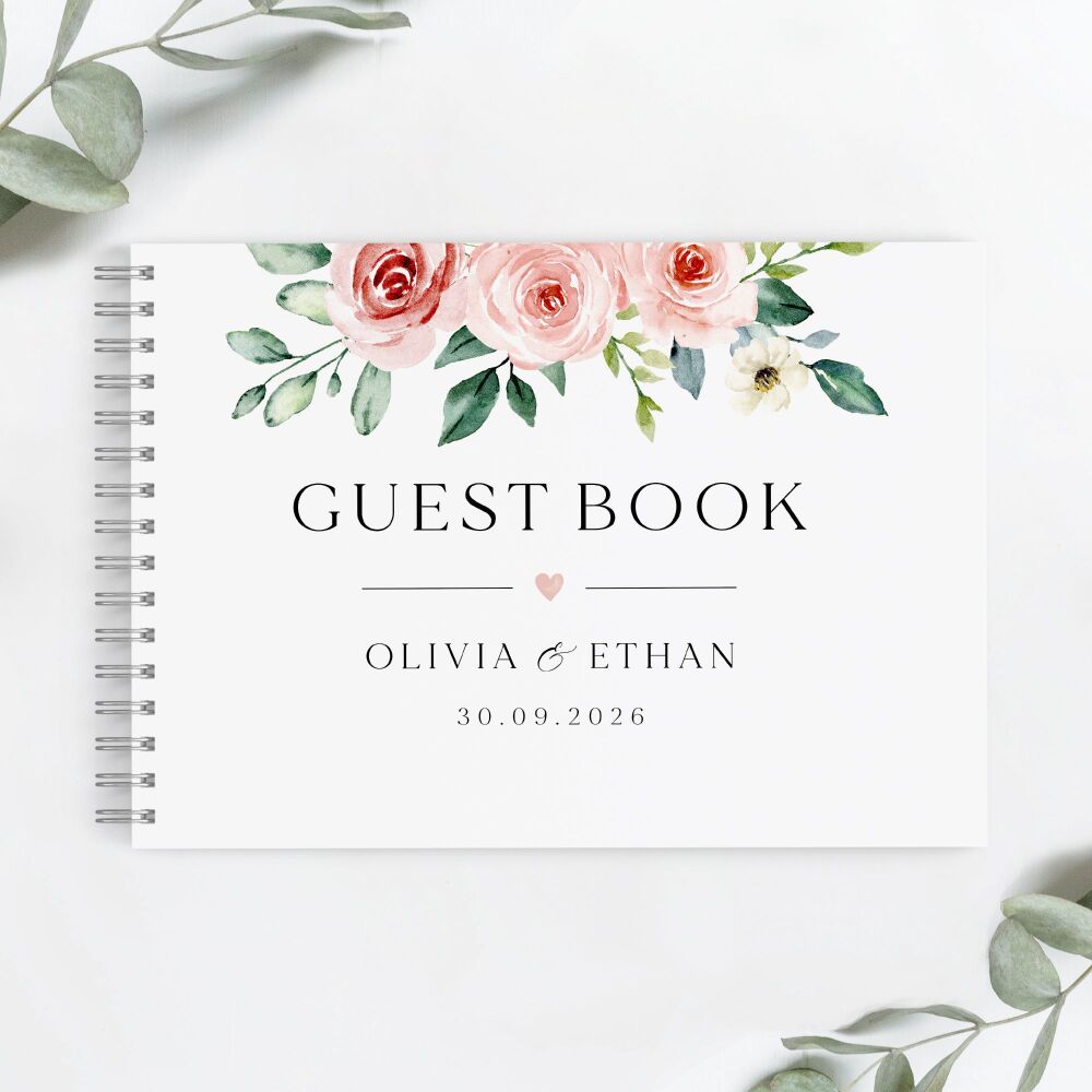 Blush Roses Guest Book
