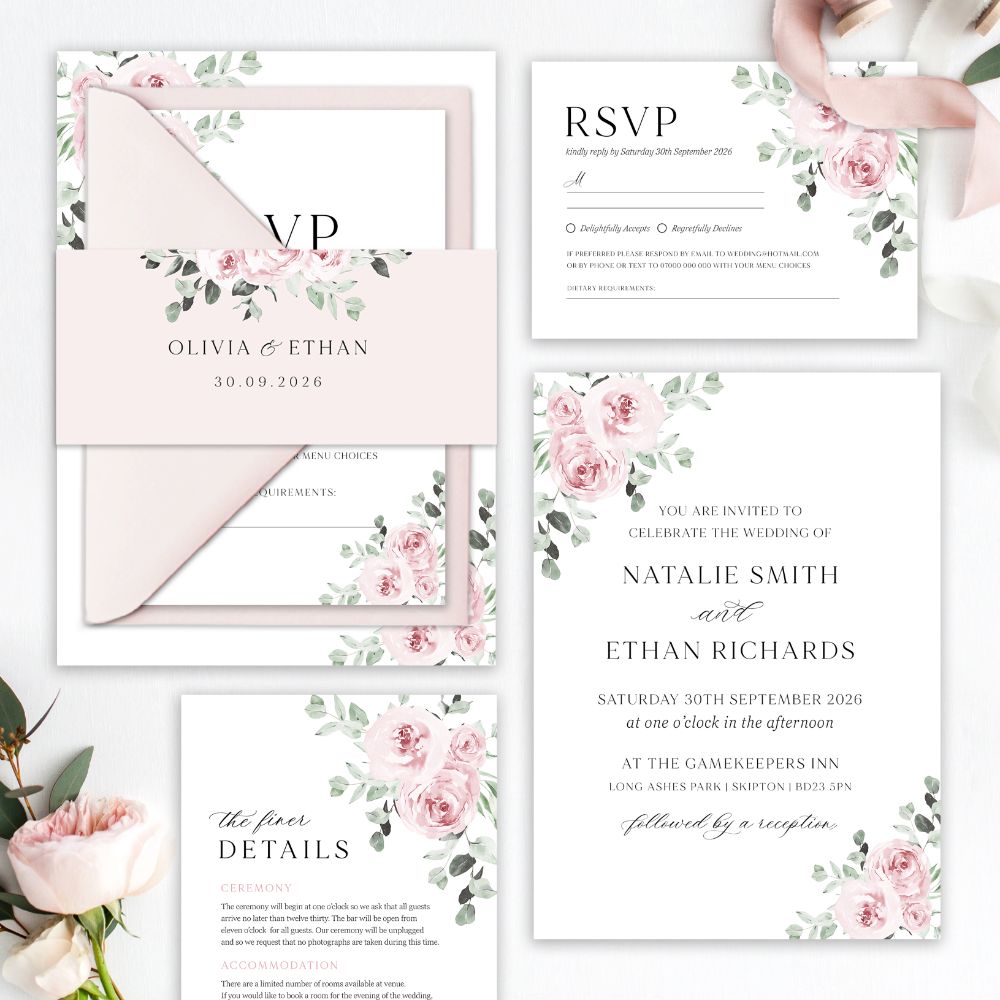 Dusky Pink Florals